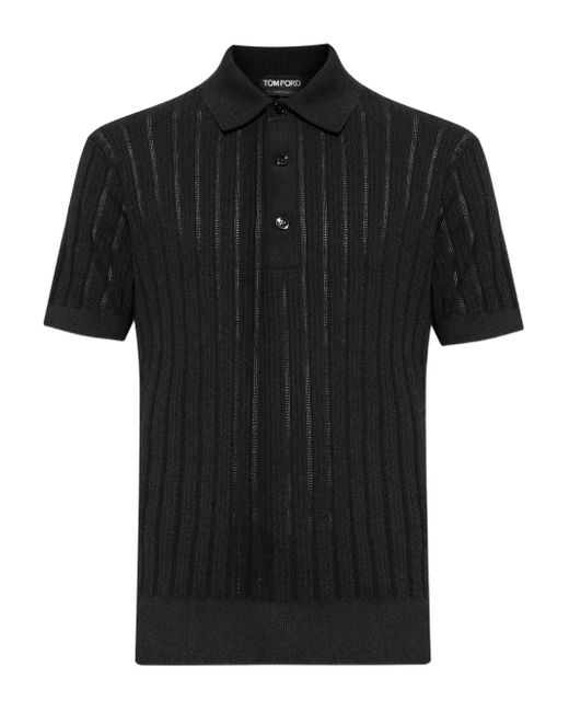 Tom Ford Black Cotton Polo Shirt for men