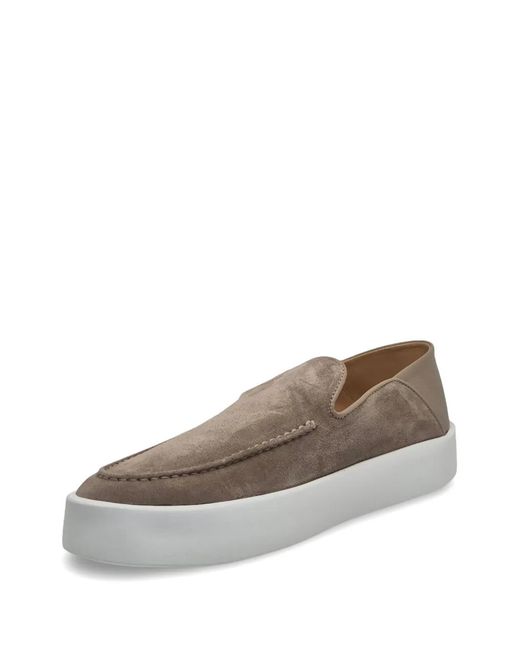 Neil Barrett Gray Mocassins En Daim for men