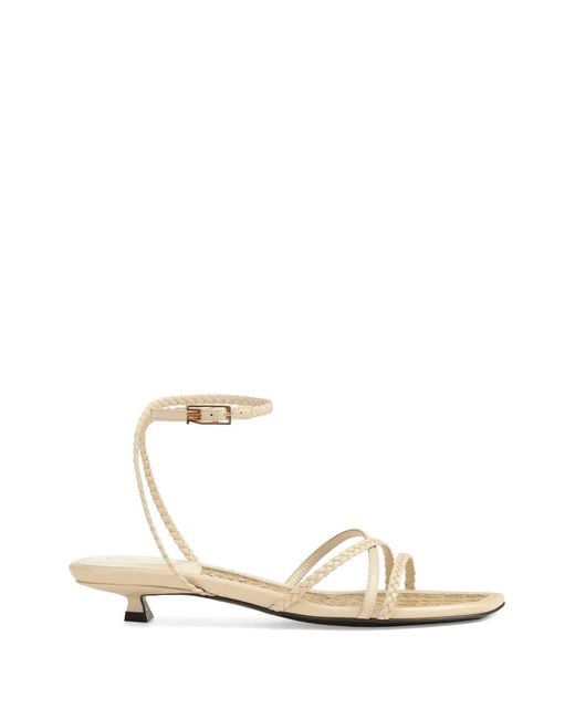 Sergio Rossi White Braid Sandals