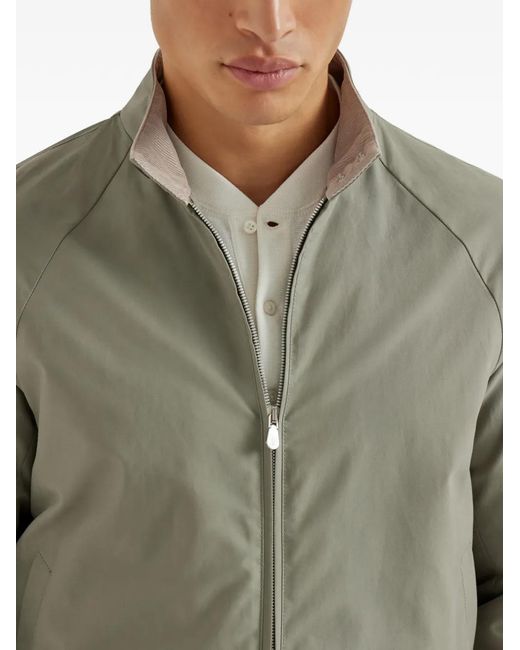 Brunello Cucinelli Green Zip-Up Jacket for men