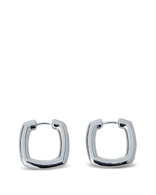 Tom Wood White Square-Shape Earrings