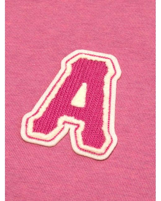 Aape By A Bathing Ape Pink Embroidered-Logo Crew-Neck Sweatshirt for men