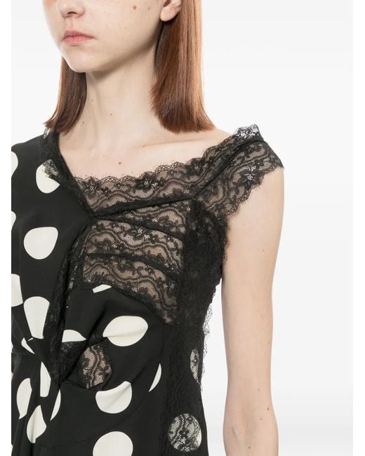 Junya Watanabe White Polka-Dot Dress