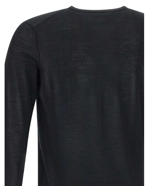 Kangra Blue Long-Sleeve Ribbed Sweater for men
