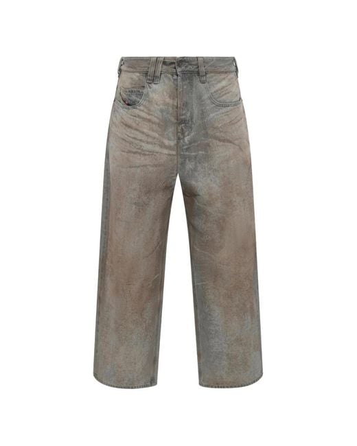 DIESEL Gray 1997 D-Eni-M-Fsi2 Distressed Straight-Leg Jeans for men