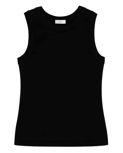 A.L.C. ラウンドネック ノースリーブ トップ Black