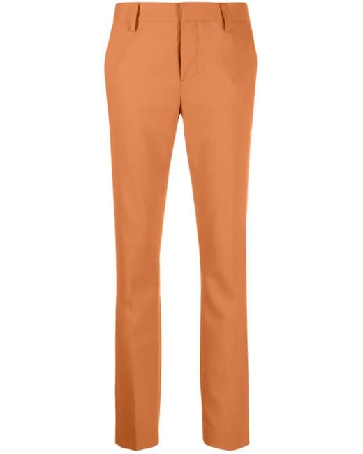 DSquared² Orange Pantalon De Tailleur À Coupe Slim