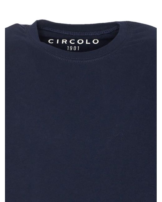 Circolo 1901 Blue Crew-Neck Short-Sleeve T-Shirt for men