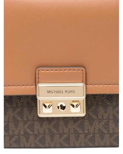 Michael Kors Metallic Sac À Bandoulière À Design Monogrammé