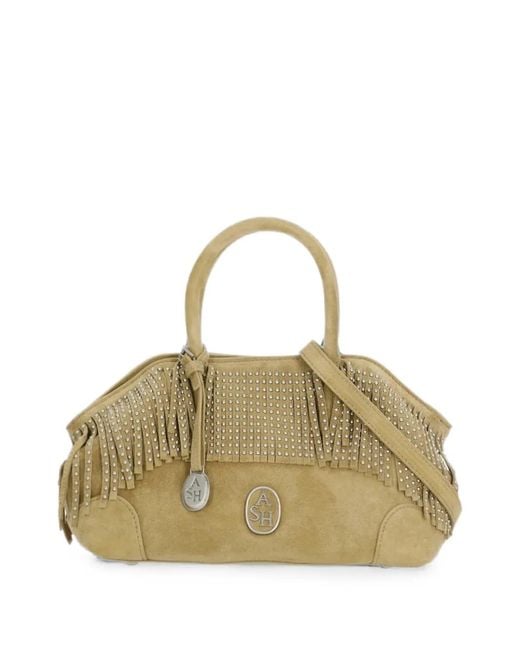 Ash Metallic Sac Porté Épaule À Franges Et Détails De Clous