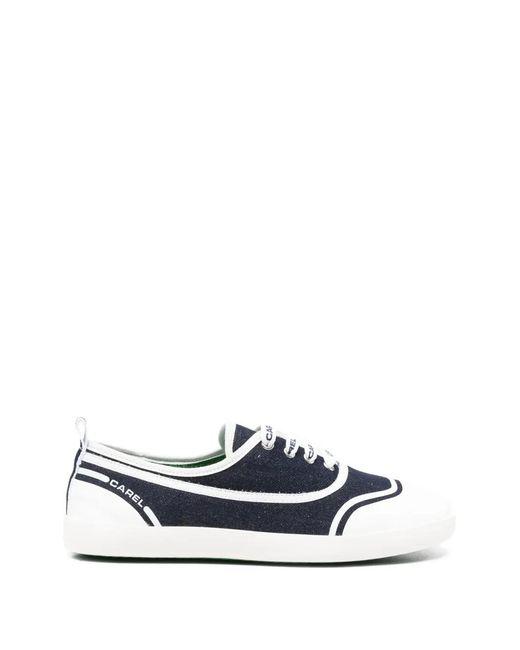 CAREL PARIS White Sol Denim Sneakers