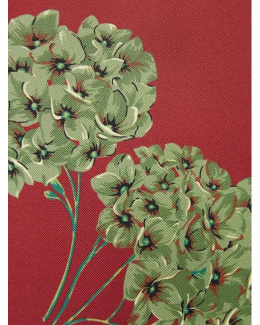 LaDoubleJ Red Boy Floral-Print Silk Shirt