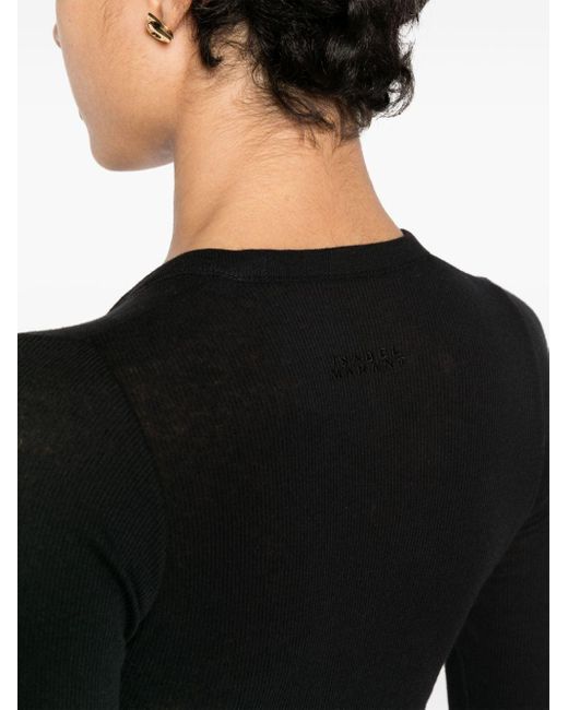 T-shirt à col rond Isabel Marant en coloris Black