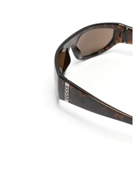 Gucci Gray Shield-Frame Sunglasses