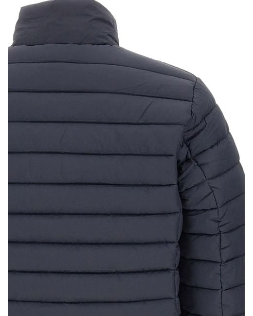 Save The Duck Blue Zip-Up Padded Jacket for men