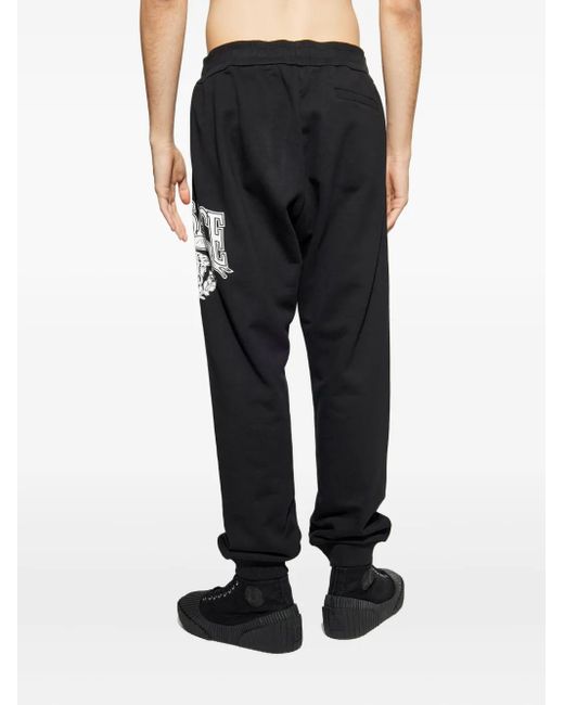 Versace Blue Medusa-Logo Sweatpants for men