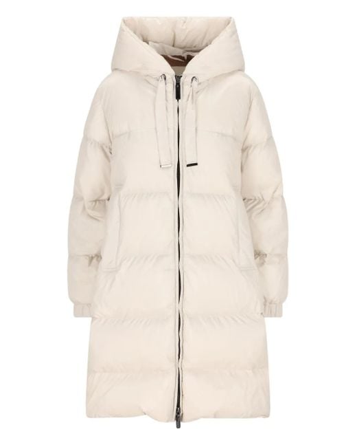 Max Mara The Cube フーデッド パデッドコート Natural