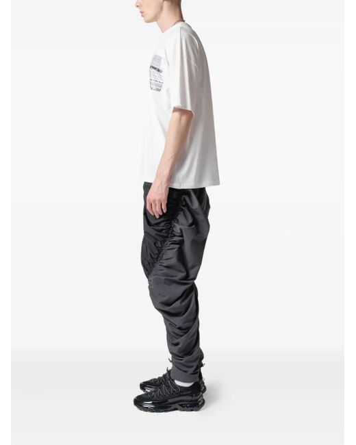 Yoshio Kubo White Logo-Print Cotton T-Shirt