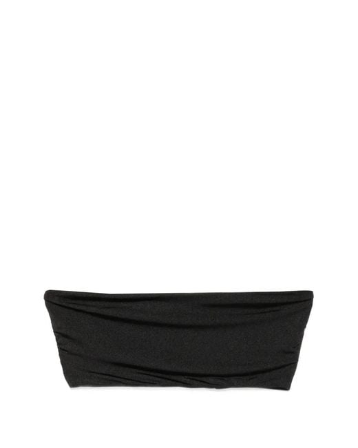 MOUTAKI Black Ruched Bikini Top