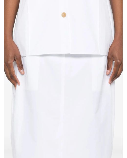 Khaite White Lucian Skirt