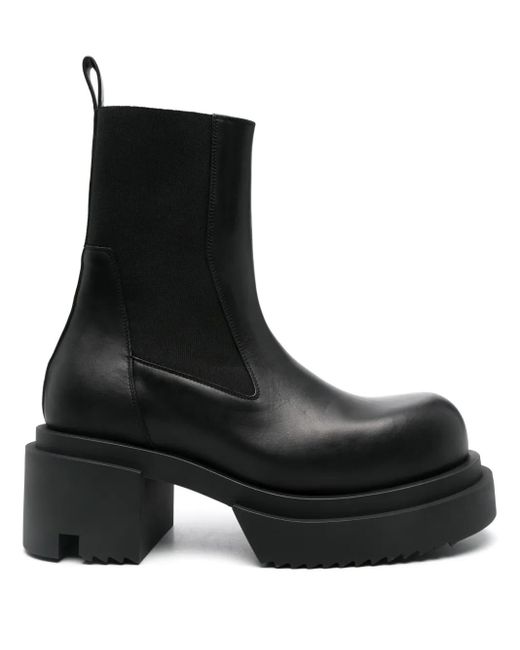 メンズ Rick Owens ブラック Hollywood Beatle Bogun チェルシー