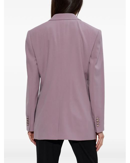 Dolce & Gabbana Purple Button-Fastening V-Neck Blazer