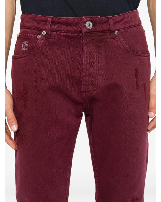 Jean En Coton Brunello Cucinelli pour homme en coloris Red