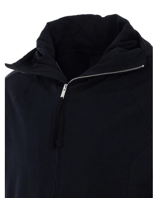 Thom Krom Blue Zip-Up Hoodie for men