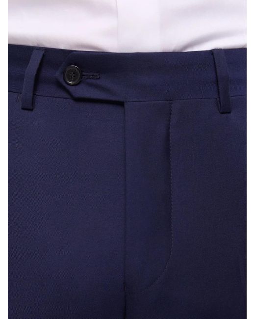 Fursac Blue Wool Tailored Trousers for men