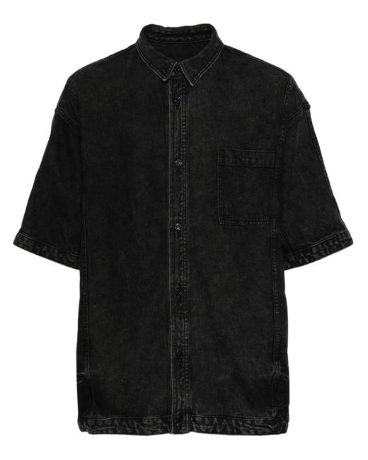 Juun.J Black Cotton Denim Shirt for men