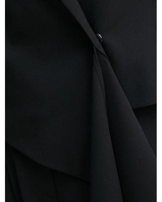 Blazer drapeado asimétrico Sandro Ferrone de color Black