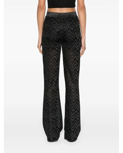 Missoni Black Zigzag Wide-Leg Trousers