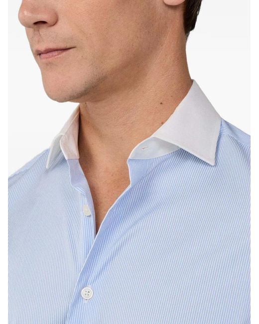 Hackett Blue Fine-Stripe Pattern Shirt for men