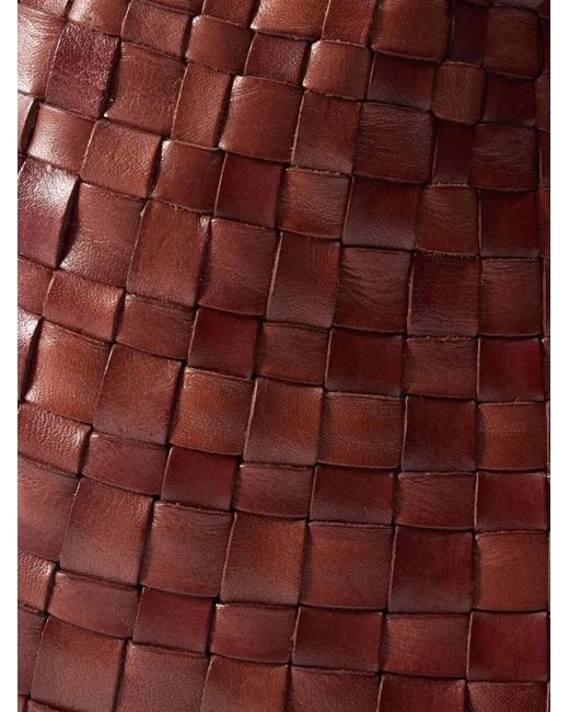 Dragon Diffusion Purple Hobo Salvage Woven Leather Tote Bag
