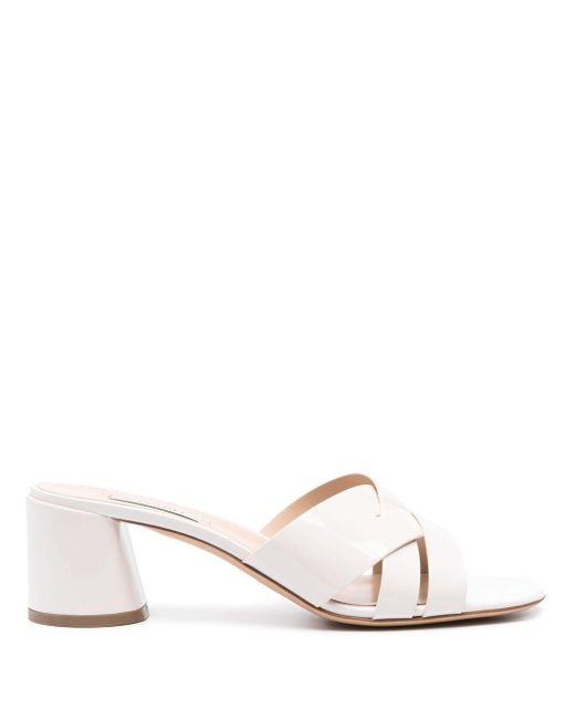 Casadei Natural Emily Viky 50mm Leather Sandals
