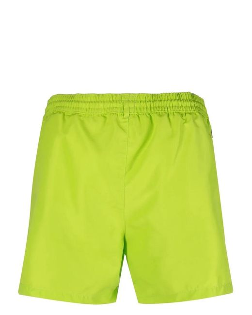 Paul Smith Green Logo-Patch Drawstring Swim-Shorts for men