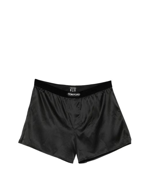 Tom Ford Black Logo-Patched Boxer for men