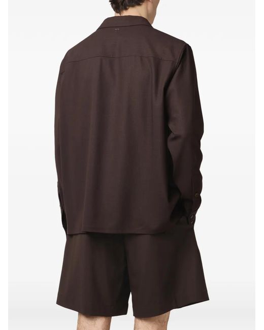 Tod's Brown Front-Pocket Tailored Shirt for men