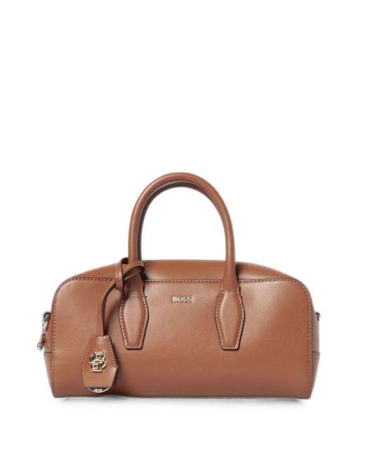 Boss Brown Sac Porté Épaule Double B En Cuir