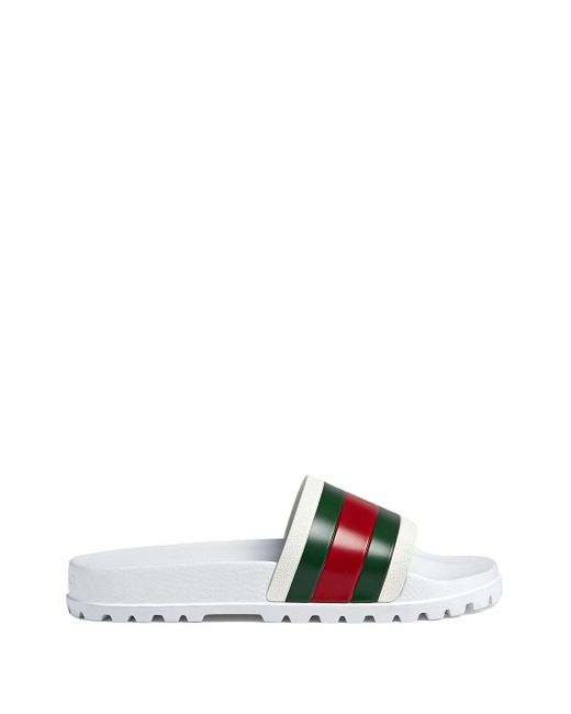 men's rubber slide sandal with web