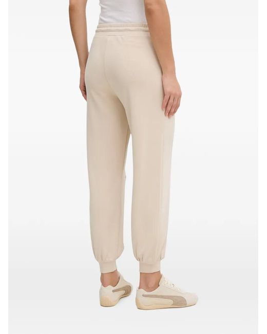EA7 Natural Core Logo-Plaque Drawstring Track Pants