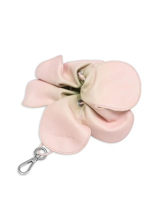 Simone Rocha Pink Flower-Motif Keyring