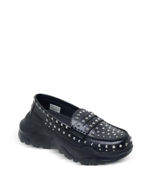 we11done Blue Studded Platform Loafers