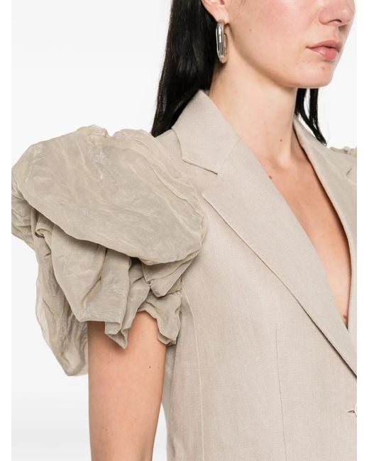 Max Mara Natural Linen Rouched Vest