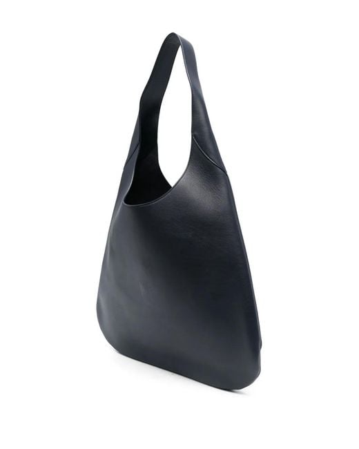 Carven Blue Tommaso Leather Shoulder Bag