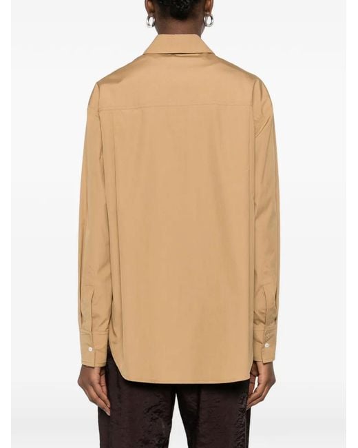 Loulou de Saison Natural Pocket Curved Hem Shirt