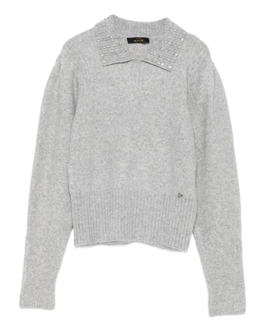 Twinset デコラティブカラーセーター Gray