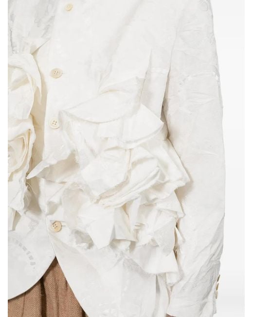 Comme des Garçons White Embroidered Jacket
