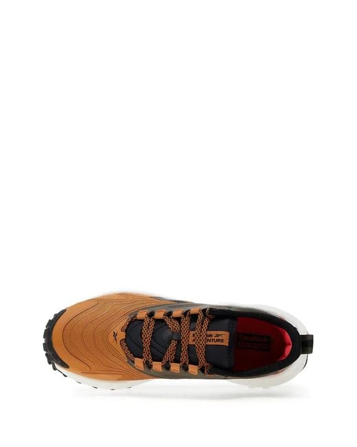 Reebok Brown Mesh-Panelled Sneakers