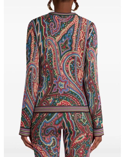 Etro Multicoloured Paisley Jacquard Sweater